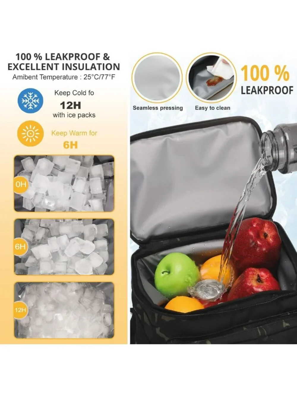 Insulated Tactical Backpack Cooler 25L | Portable Soft Lunchbox, Water-Resistant